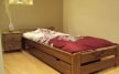 Postel masiv Evropa dub 90 x 200 cm+matrace MEDICAL +rošt