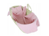 Polštářek + deka do kočárku mušelín - růžová