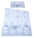 Dětské povlečení do postýlky 100/135 cm - Slon na Měsíci / šedá