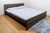 Postel Olivie 180/200 cm s roštem - masiv olše 4 cm - grafit