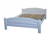 Postel z masivu borovice Bella 180x200 cm - BÍLÁ + rošt ZDARMA