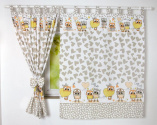 Dětské závěsy 120x160 cm - Závěs sovy pilotky