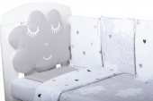 Sada do postýlky 10 dílů šedý mráček + dárek