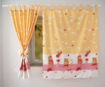 Dětské závěsy - 120x160 cm medvídek s beruškou - žlutá