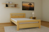Postel z masivu borovice 3,5 cm Nova 90x200 cm + rošt ZDARMA