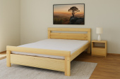 Postel z masivu borovice 3,5 cm Nova 140x200 cm + rošt ZDARMA