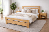 Postel z masivu borovice 3,5 cm Nova 160x200 cm + rošt ZDARMA
