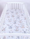 Prostěradlo bavlněné s gumkou 120/60 cm - safari na houpačce