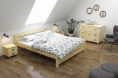 Postel Basia 140x200 z masivu smrk - PŘÍRODNÍ + rošt ZDARMA