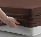 Jersey prostěradlo s gumkou 140/200 cm ECONOMY - bronz