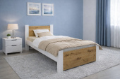 Postel Irma 80x200 cm Dub Artisan/ bílá + rošt ZDARMA