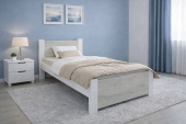 Postel Irma 90x200 cm Dub Craft/ bílá + rošt ZDARMA