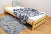 Postel Evropa 80 x 200 cm + rošt ZDARMA - masiv borovice - PŘÍRODNÍ