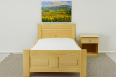 Zvýšená postel z masivu Eliška 90x200 cm + rošt ZDARMA