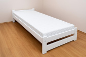 Zvýšená postel Halle 90 x 200 cm - BÍLÁ + rošt ZDARMA