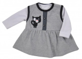Kojenecké šatičky s tričkem - kočička