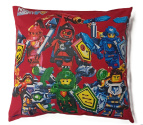Dětský povlak na polštář 40x40 cm - Lego / červená