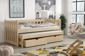 Postel masiv výsuv Ríša 180x80 cm + šuplíky+rošty
