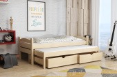 Postel masiv Dušan 180x80 cm + šuplíky+rošty
