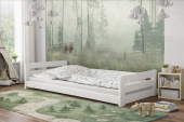 Postel z masivu Betka 200/90 cm - BÍLÁ + rošt ZDARMA