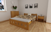 Postel Nika 160 x 200 cm olše masiv borovice zvýšená + rošt ZDARMA
