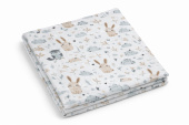 Plena bavlna potisk - Sova a zajíc