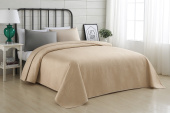 Přehoz na postel VELVET se vzorem 200/220 cm - béžová