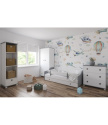 Postel Fiona 80/160 cm - šedá/ bílá se šuplíkem
