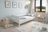 Dětská postel Tina - BÍLÁ 180 x 80 cm + rošt ZDARMA