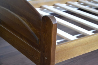 Posteľ z masívu borovice Bella 90x200 cm - DUB + rošt ZADARMO