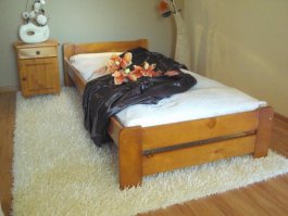 Postel masiv Evropa olše 80 x 200 cm+matrace PUR T-25+rošt