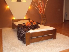 Postel masiv Evropa dub 80 x 200 cm+matrace PUR T-25+rošt