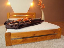 Postel Union olše 140/200 + matrace pur + rošt