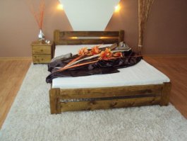 Postel Union dub 160x200 + zdravotní matrace VitalityT25 + rošt