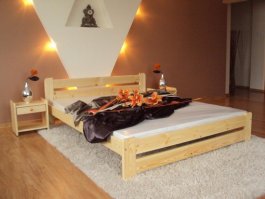 Postel masiv Union 120 x 200 cm+matrace PUR T-25+rošt