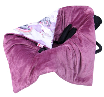 Obojstranná deka do kočíka minky 80x80 cm sloníci