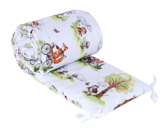 Súprava do postielky 3 diely - Líška na bicykli