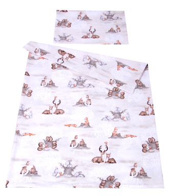 Souprava do postýlky 3 díly - Zvířátka u pařezu