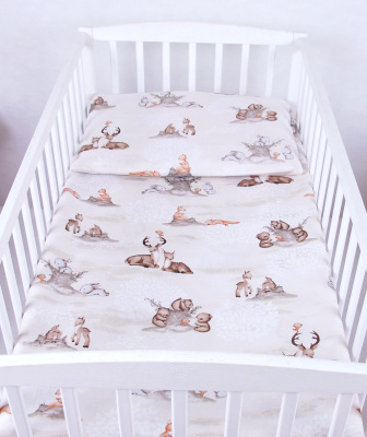 Souprava do postýlky 3 díly - Zvířátka u pařezu