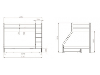 Postel Denis bílá + matrace MedicoDream 14 cm + rošty ZDARMA