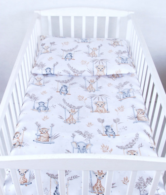 Souprava do postýlky 3 díly - safari na houpačce