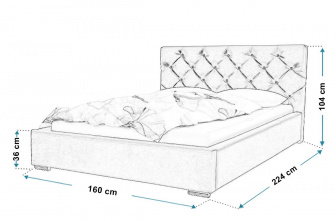 Čalúnená posteľ Verona 140/200 cm s úložným priestorom kronos
