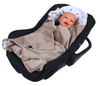 Obojstranná deka do kočíka minky 80x80 cm - medvede