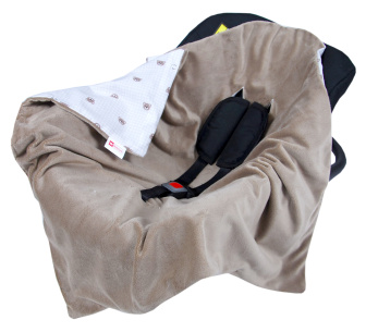 Obojstranná deka do kočíka minky 80x80 cm - medvede