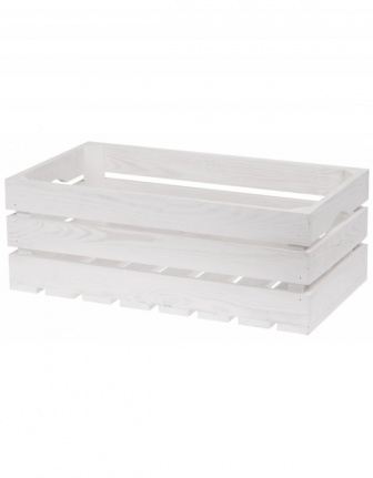 Box dřevěný bílý 50/27/18 cm