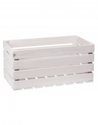 Box dřevěný bílý 50/27/25,5 cm