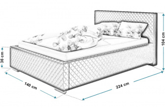 Čalúnená posteľ Bolzano 120/200 cm s úložným priestorom malmo