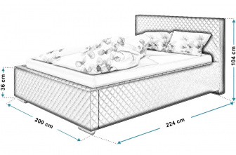 Čalúnená posteľ Bolzano 180/200 cm s úložným priestorom madrid - ekokoža