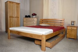 Postel Klára 160x200 cm olše masiv borovice + matrace Superflex