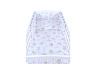 Ochranný mantinel do postieľky - šitý medvedík